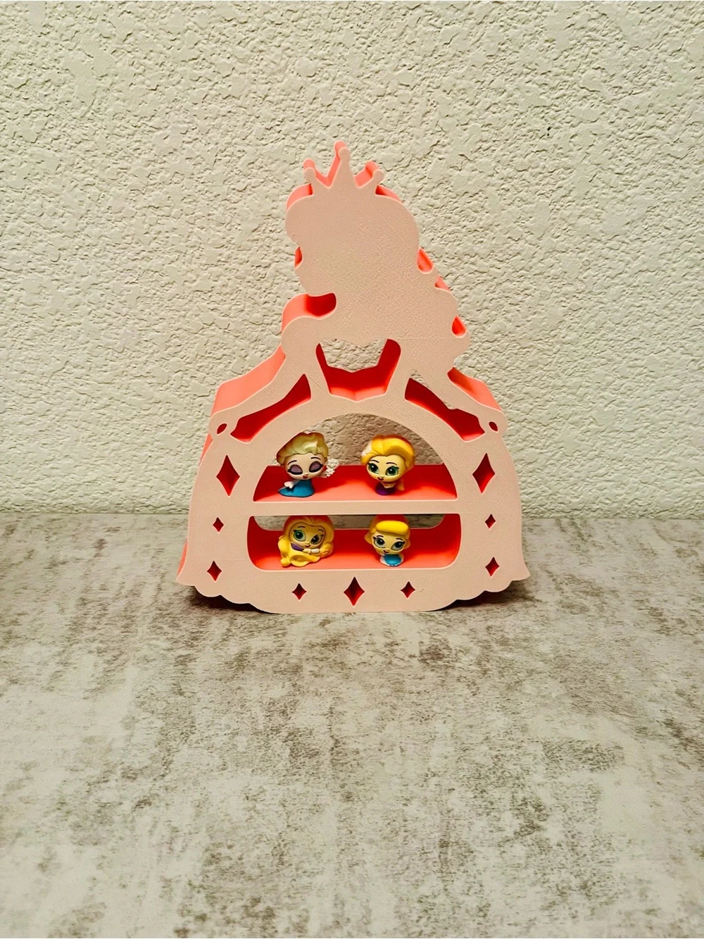 Pink Princess Toy Display Shelf for Kids
